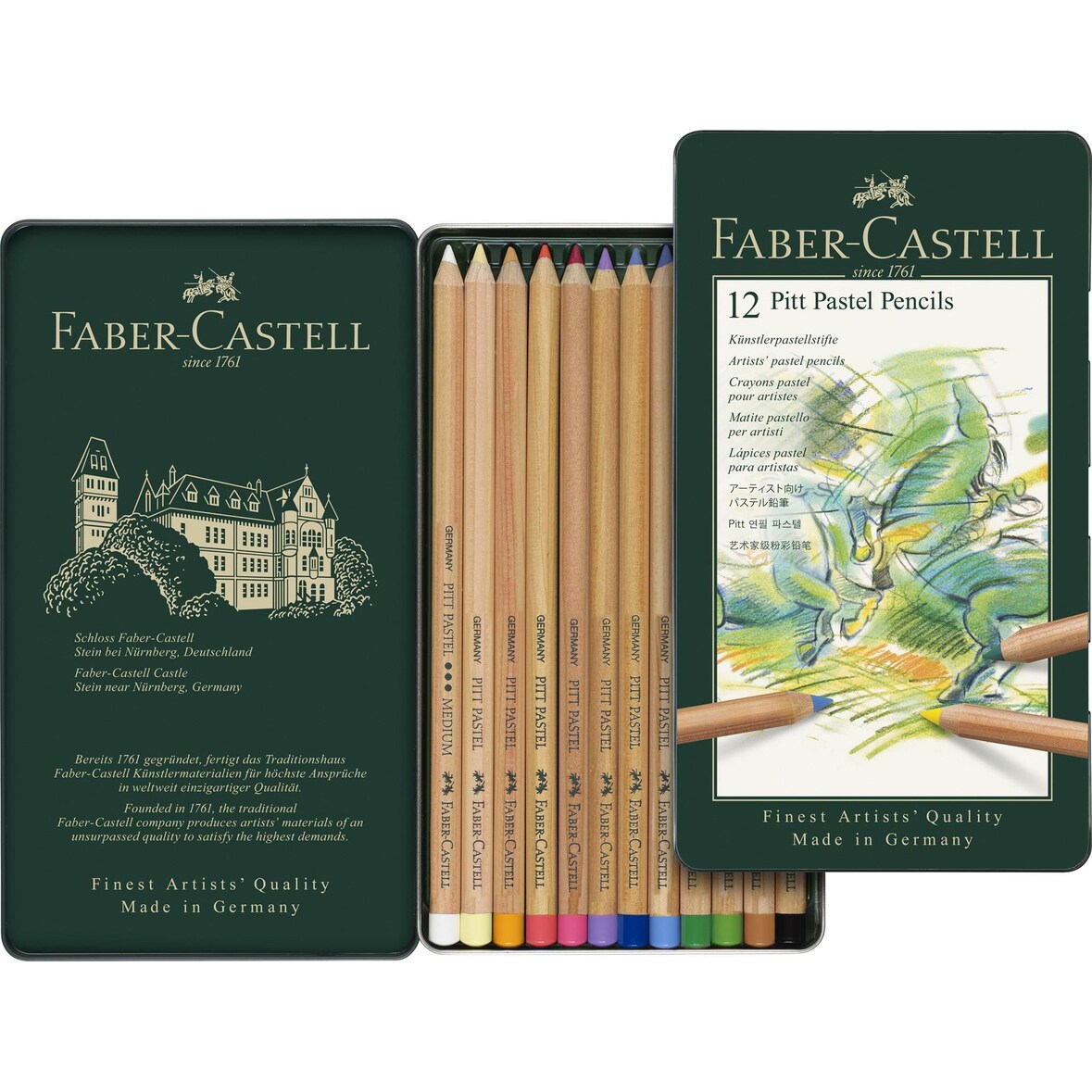 Faber Castell Künstler-Pastell Pitt 4,3mm 12er Metalletui