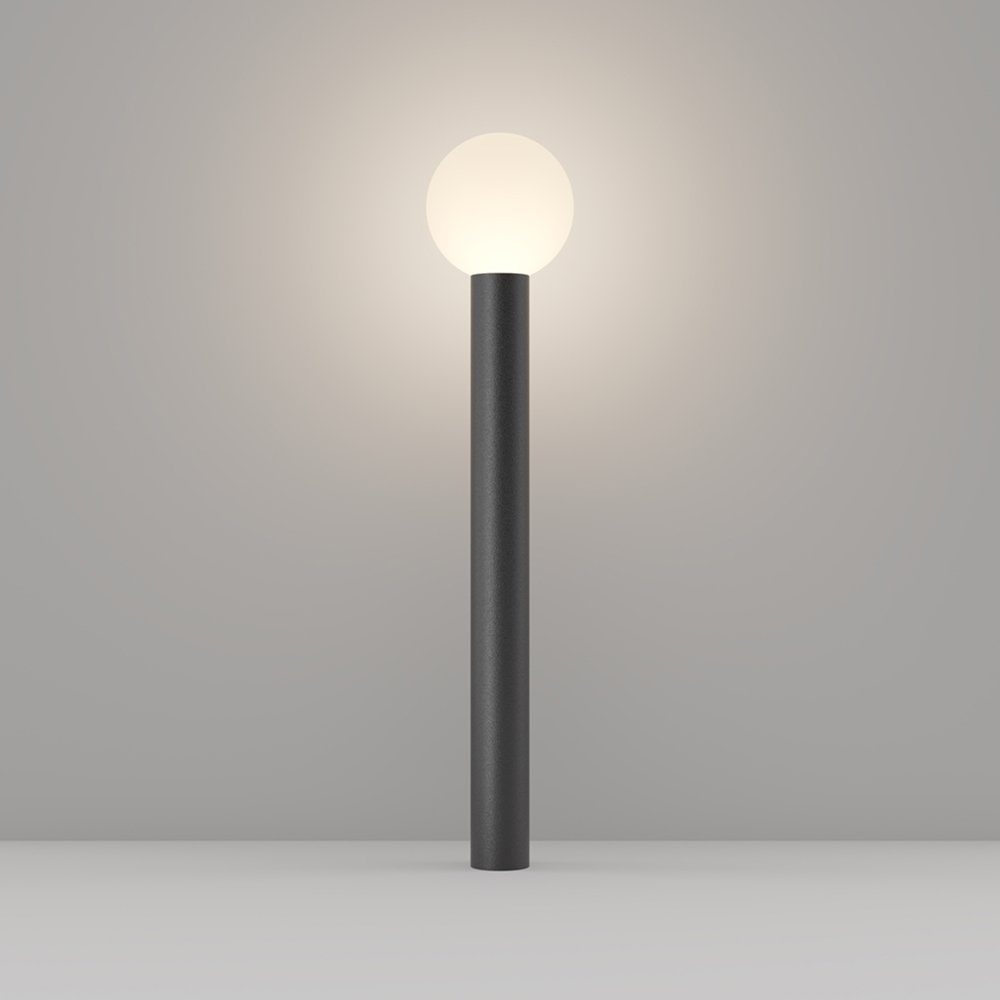 Lampione Per Esterno Moderno Alluminio Nero 1 Luce E27 60W Ip54 A++