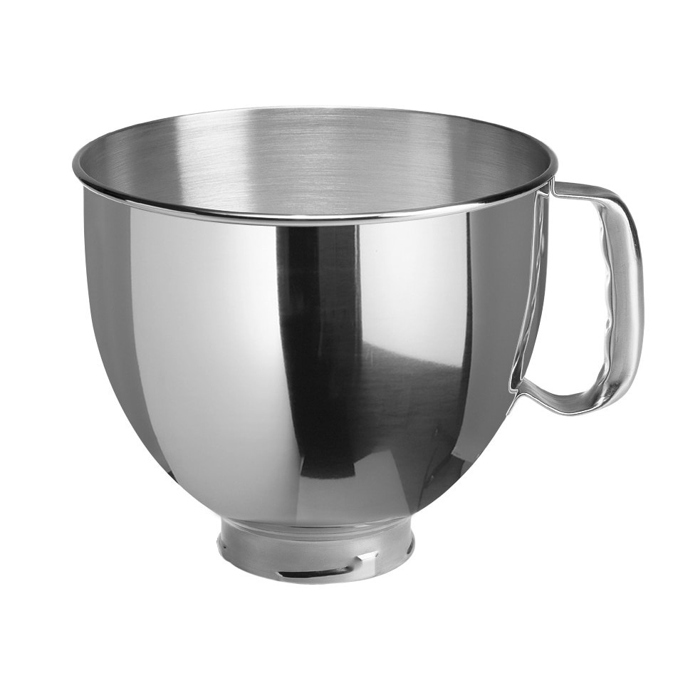 Kitchenaid Edelstahlrührschüssel 5K5THSBP, aus Edelstahl, 4,8 L, ergonomischer Griff, spülmaschinengeeignet, silber
