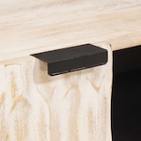 thumbnail of Helloshop26 - Moderner TV-Ständer mit Schublade und Stauraum 105 x 33 x 46 cm massives weißes Mangoholz 02_0057766