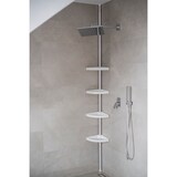 thumbnail of Badregal Teleskopregal 3 Böden Weiss 70-250 cm lang Eckregal Duschablage Duschregal