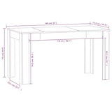 thumbnail of Mesa de comedor de madera contrachapada blanco 140x74,5x76 cm