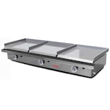 thumbnail of MBH - Plancha a gas industrial tres zonas 400x400 mm económica para hostelería. Fry Top profesional de acero laminado para bar y restaurante.
