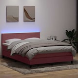 thumbnail of vidaXL Boxspringbett mit Matratze & LED Rosa 160x210 cm Samt