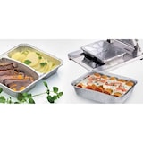 thumbnail of 100x Alu-Menüschalen Aluschalen ungeteilt  930 ml 227 x 177 x 30 mm