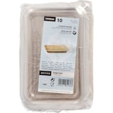 thumbnail of 50 Schalen, Palmblatt eckig 200 ml 4,8 cm x 12 cm x 18 cm mit rPET Deckel "Kombipack"
