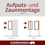 thumbnail of AL Briefkastensysteme 2 Fächer Premium Wand Briefkasten Anlage A4, in RAL 9007 Aluminium Grau  und wetterfest, Artikelnummer: 331P2EA1P9007