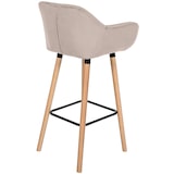 thumbnail of Conjunto de 2 bancos de bar em veludo Grant creme