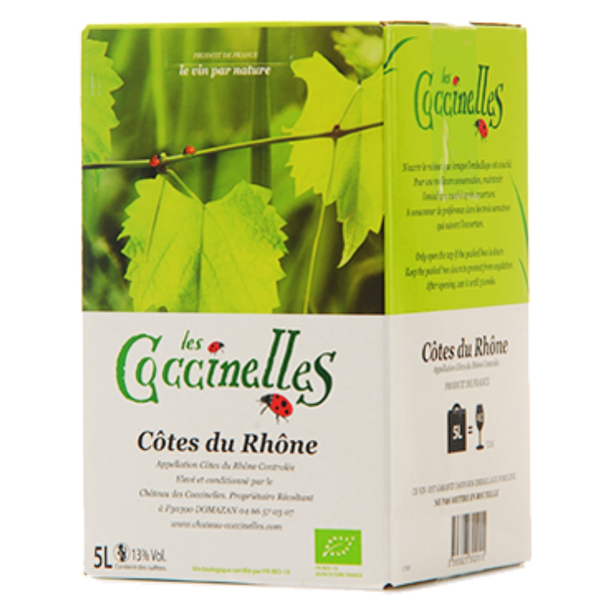 Château des Coccinelles - BIB - 5L- Côtes du Rhône - Cubi Rosé - Biologique