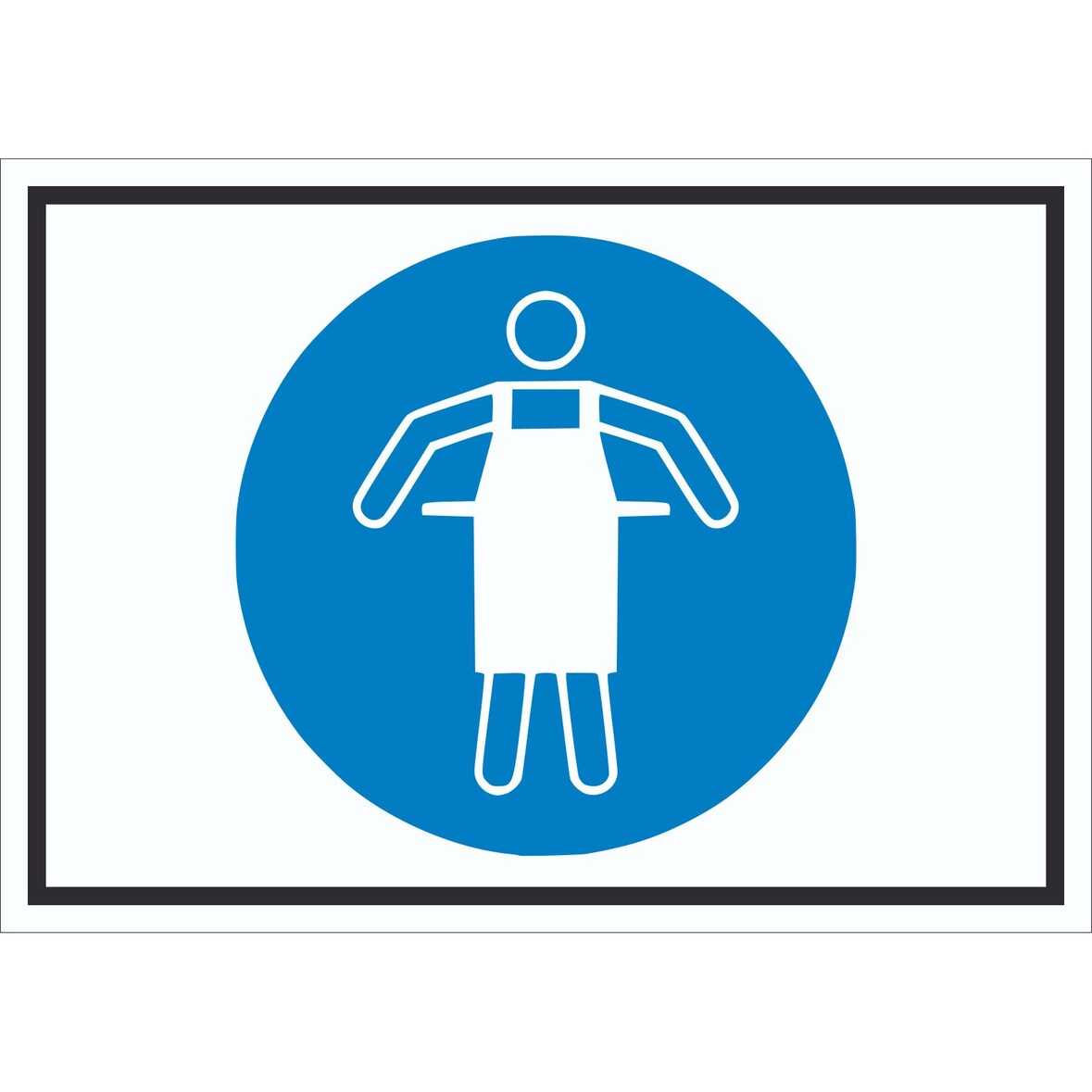 Schutzschürze benutzen Symbol Schild A6 (105x148mm)