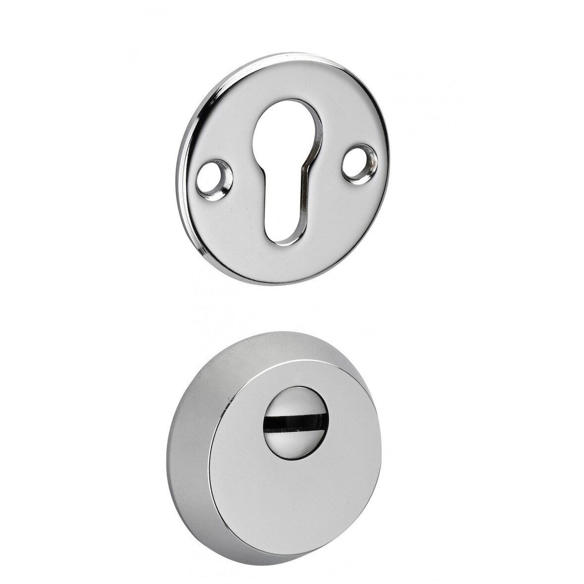 Paire de rosaces de sécurité chromé