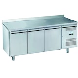 thumbnail of Tavolo congelatore 3 porte con alzatina. Sbrinamento automatico. Temperatura -18°/-22°C. Misure cm 179,5x70x85/95(h). ForCold M-GN3200BT-FC