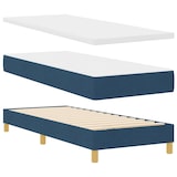 thumbnail of vidaXL Boxspringbett mit Matratze mit Kopfteil Blau 80 x 200 cm Stoff
