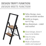 thumbnail of WENKO Alu-Design Klapptrittleiter 2-stufig Schwarz