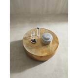 thumbnail of Couchtisch 75x31x75 cm Aluminium Gold Beistelltisch orientalisch rund, Flacher Hammerschlag Sofatisch Metall, Design Wohnzimmertisch modern,