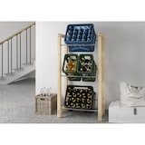 thumbnail of Getränkekistenregal aus Edelstahl und Massivholz Boxenregal 90.81-01