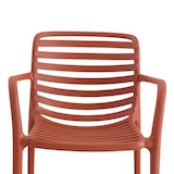 thumbnail of METRO PROFESSIONAL Cadeira de exterior empilhável Elaria, com braços, plástico, terracota