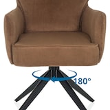 thumbnail of Esszimmerstuhl / Drehstuhl TARUGO Stoff braun hjh LIVING