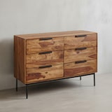 thumbnail of Kommode Sheesham und Metall, 6 Schubladen, Industriedesign. 117x42x80 cm | Kadima Design