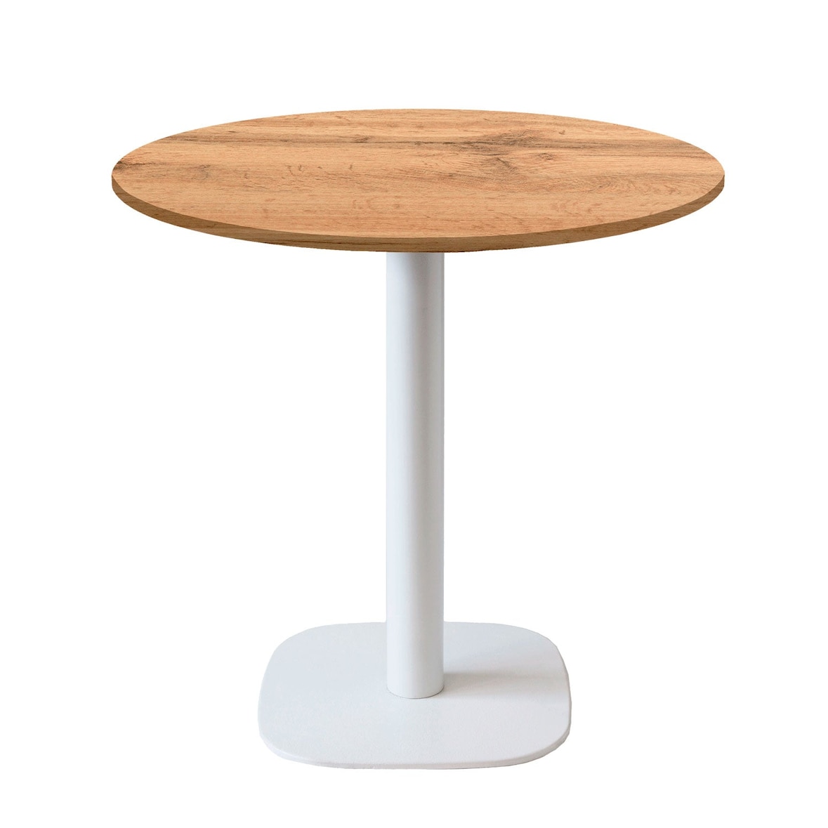 Restootab - Tafel Ø70cm - model Round wit eiken armor