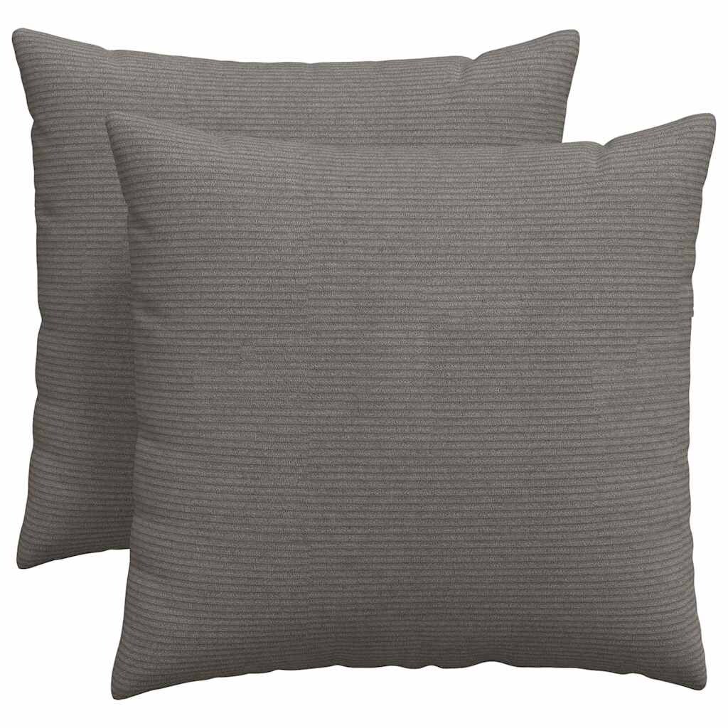 vidaXL Sofakissen 2 pcs Hellgrau 50 x 50 cm Cordstoff