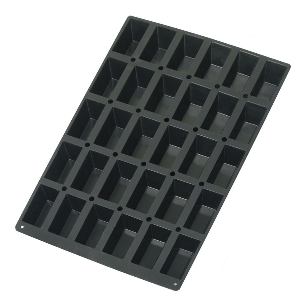 LACOR Platin-Silikonform SCHWARZ 60x40 für MINI CAKE 30 Kavitäten 99x49x30 mm, 110 ml