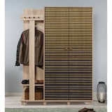 thumbnail of Dmora Eingangsmöbel Dpionett, Moderner Eingang, Wandgarderobe, Multifunktions-Aufbewahrungskonsole, 135x36h194 cm, Eiche