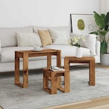 thumbnail of Tables gigognes 3 pcs vieux bois bois d'ingénierie Modèle Apex Atelier