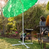 thumbnail of Relaxdays Sonnenschirm, Ø 180 cm, höhenverstellbar, kippbar, Balkonschirm rund, Polyester, Stahl, Strandschirm, hellgelb