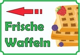 thumbnail of Frische Waffeln Schild mit Pfeil links A3 (297x420mm)