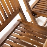 thumbnail of Conjunto de terraço de teca de grau A. Mesa retangular de 120 cm e 4 cadeiras dobráveis