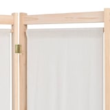thumbnail of Helloshop26 - Paravent séparateur de pièce cloison de séparation décoration meuble 5 panneaux crème 200 x 170 x 4 cm tissu 0802071