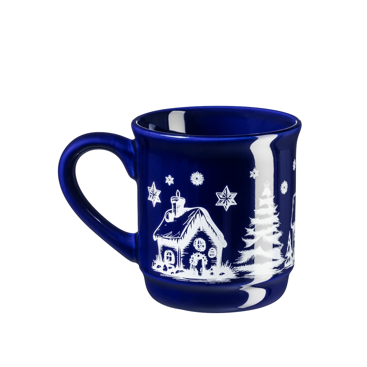 MÄSER Glühweinbecher mit Weihnachtsmotiv, Füllstrich innen 0,2 l, BLAU, 48er-Set