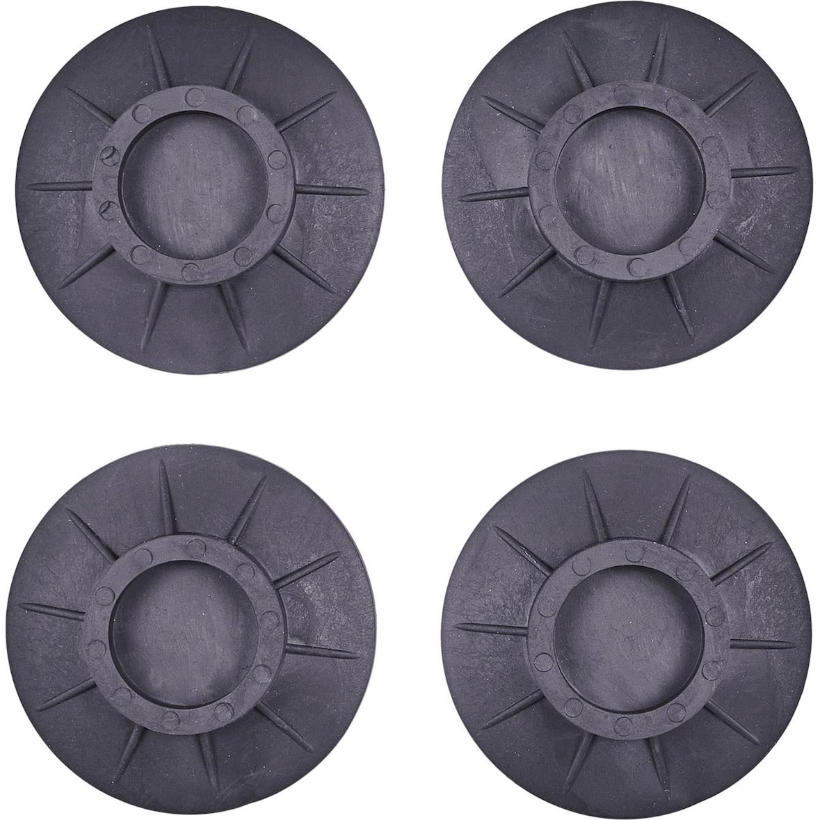Anti‑Vibrationsdämpfer für Waschmaschine & Trockner – Ø 10 × 1 cm – Set von 4 – Schwarz