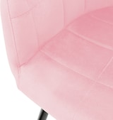 thumbnail of ECD Germany – Esszimmerstühle 4er Set Rosa | Samtbezug, Armlehnen, Metallbeine, ergonomische Küchen- & Esszimmerstühle