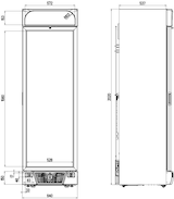 thumbnail of Tiefkühlschrank Mit 1 Glastür Schwarz 382 Liter