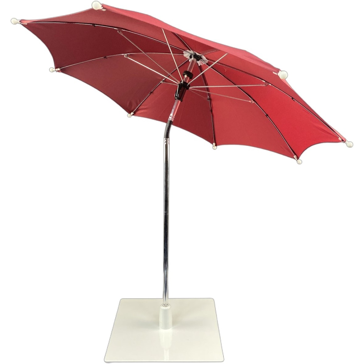 Compacte Tafelparasol van WDMT - ø 60 x 56 cm - Moderne Terras Tafel Parasol voor Buiten - Parasols - Bordeaux