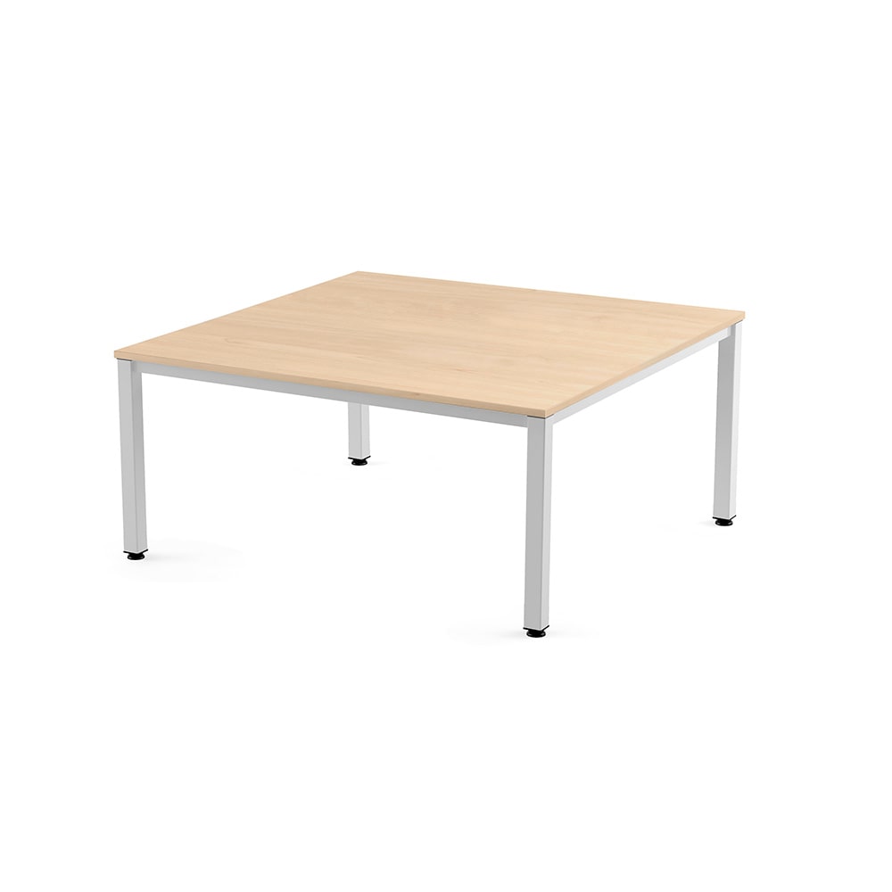 Rocada mesa de oficina serie executive 120x120 blanco/ haya