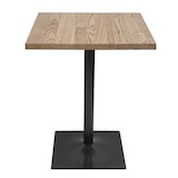 thumbnail of Mesa de bistrô HWC-H10, mesa de bar, balcão, madeira maciça de olmo gastro metálico industrial MVG 70x70cm ~ castanho claro