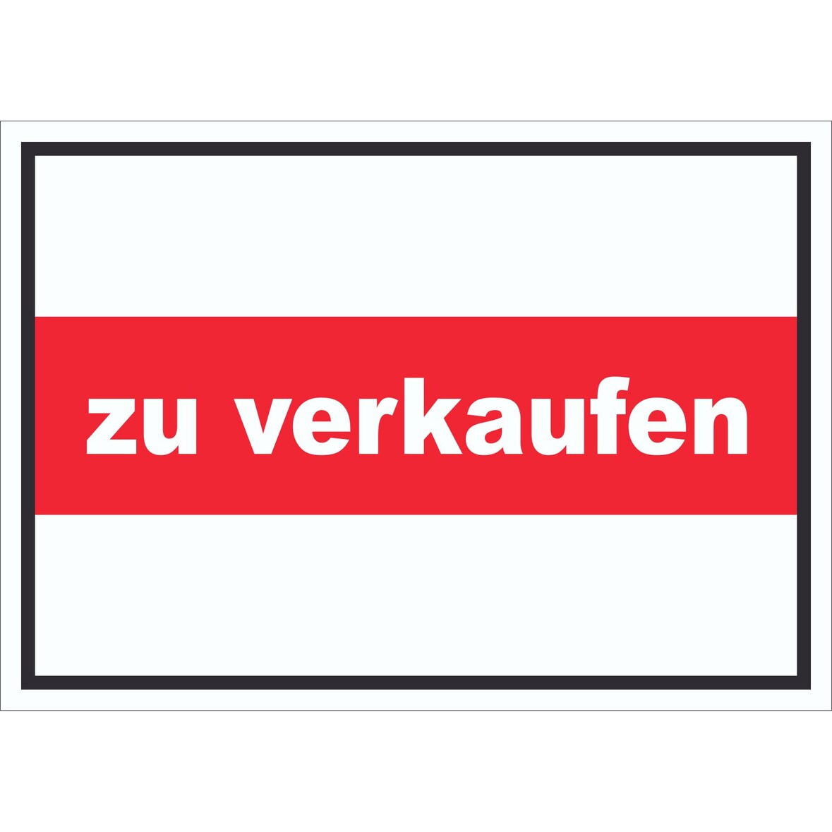 zu verkaufen Schild mit Text Verkaufsschild A6 (105x148mm)