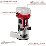 thumbnail of Einhell Akku-Kantenfräse TP-ET 18 Li BL - Solo