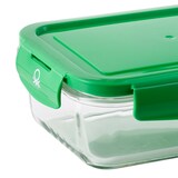thumbnail of Benetton - Hermético Rectangular 1180ml en Borosilicato tapa Verde