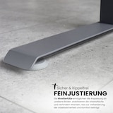 thumbnail of bümö höhenverstellbarer Schreibtisch 160 x 80 cm in Eiche, Gestell graphit - Höhenverstellbar Elektrisch Stehpult mit 3-fach Speicher, Computertisch,