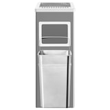 thumbnail of DELUKE® Standaschenbecher für Draußen 36L Stahl 24x24x61cm Mülleimer mit Aschenbecher Abfalleimer mit Inneneimer Standascher Outdoor, Schwarz