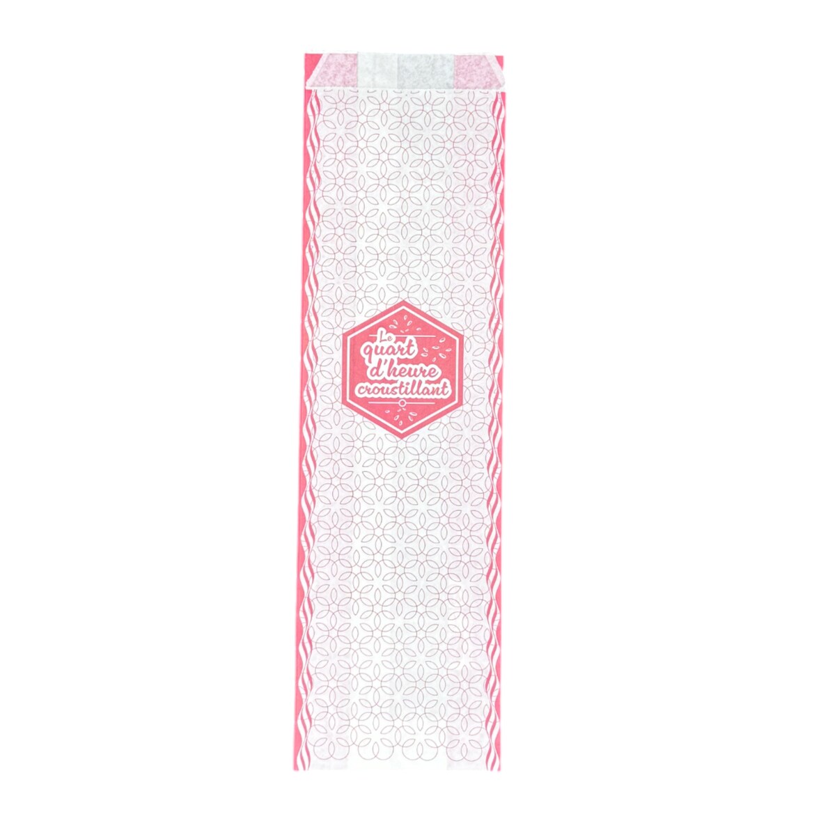Sac sandwich en papier blanc décoré 10+5x36 cm par 1000