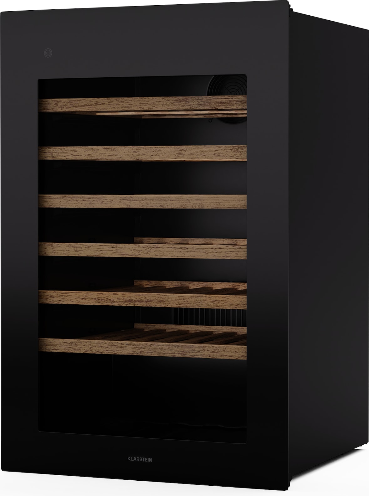 Klarstein Rhone 59 Uno Weinkühlschrank | 59 Flaschen | LED-Steuerung | Push-to-Open | leise Schwarz