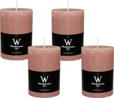 thumbnail of Rustik Marble Kerzen (durchgefärbt mit ASF) Rosenholz Rosa 90 x 58 mm, 4 Stück
