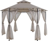 thumbnail of Tarrington House Pérgola hexagonal INGRIDA, acero / poliéster revestido de PU, 3.9 x 3.1 x 2.84 m, con ventilación de aire, protección UV50+, beige