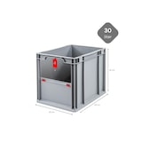 thumbnail of PROREGAL Eurobox NextGen Insight Cover | HxBxT 32x30x40 | 30 Liter | Hoch/Rot | Eurobehälter, Transportbox, Transportbehälter, Stapelbehälter