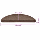 thumbnail of vidaXL Stufenmatten 30 Stk. 56x17x3 cm Kaffeebraun Halbrund